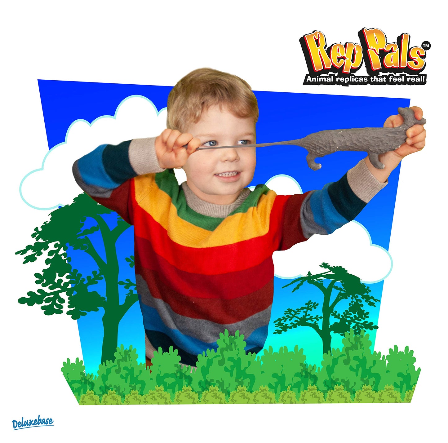 Rep Pals Wolf Stretchy Toy by Deluxebase | Super Stretchy Sensory Toy for Kids