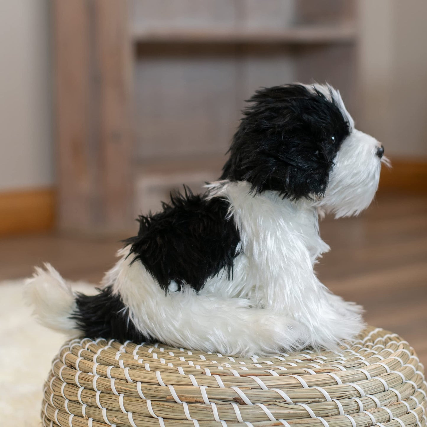 DEMDACO Sitting Small Havanese Dog Plush – Realistic AnimalCraft Collection