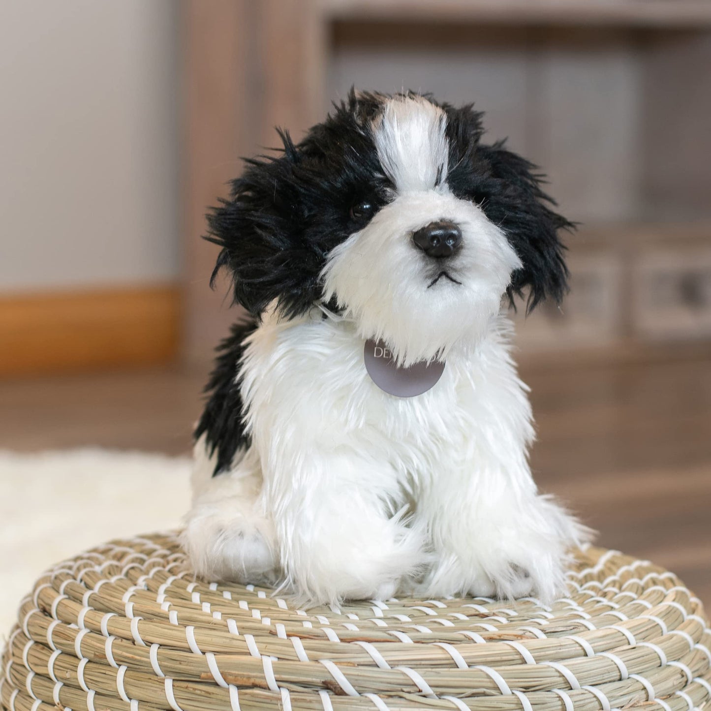 DEMDACO Sitting Small Havanese Dog Plush – Realistic AnimalCraft Collection