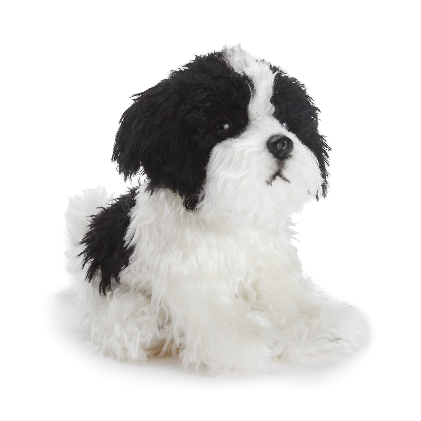 DEMDACO Sitting Small Havanese Dog Plush – Realistic AnimalCraft Collection