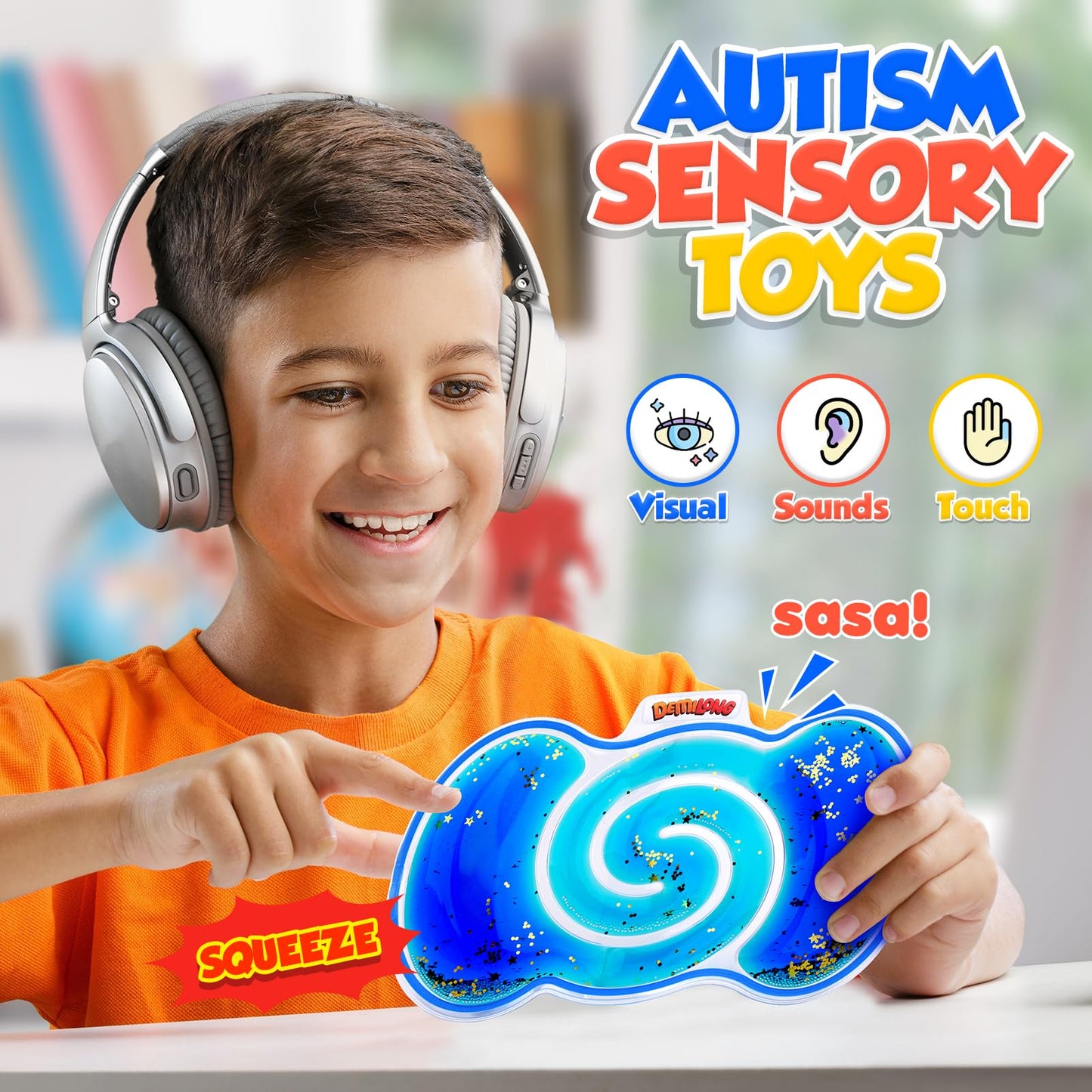 Demilong 8-Pack Squishy Sensory Toys – Fidget Mazes for Autism & Special Needs