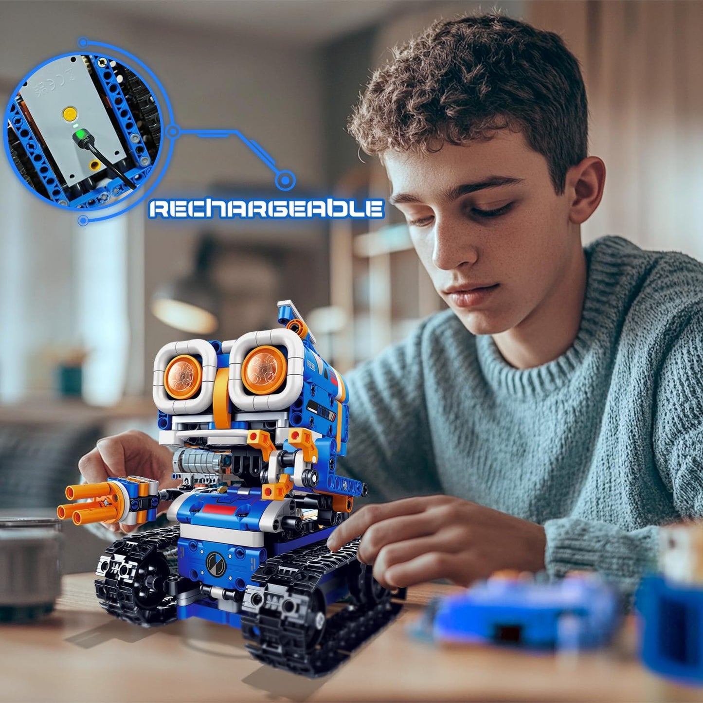 Demkia 5in1 STEM Robot Kit – 560 PCS RC & App-Controlled Robotics for Kids 8-12