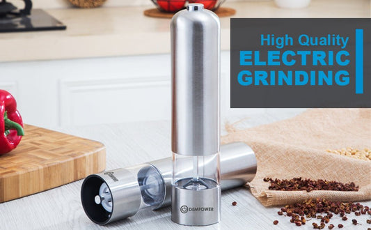 Dempower Electric Salt Pepper Herbs Grinder Mill
