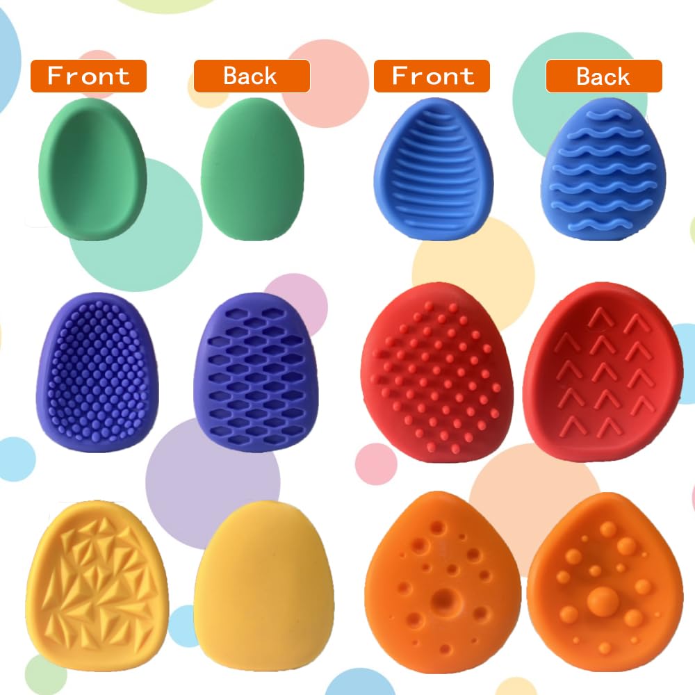 DENEZE 6pcs Fidget Stones – Textured Sensory Toys for Calming Anxiety