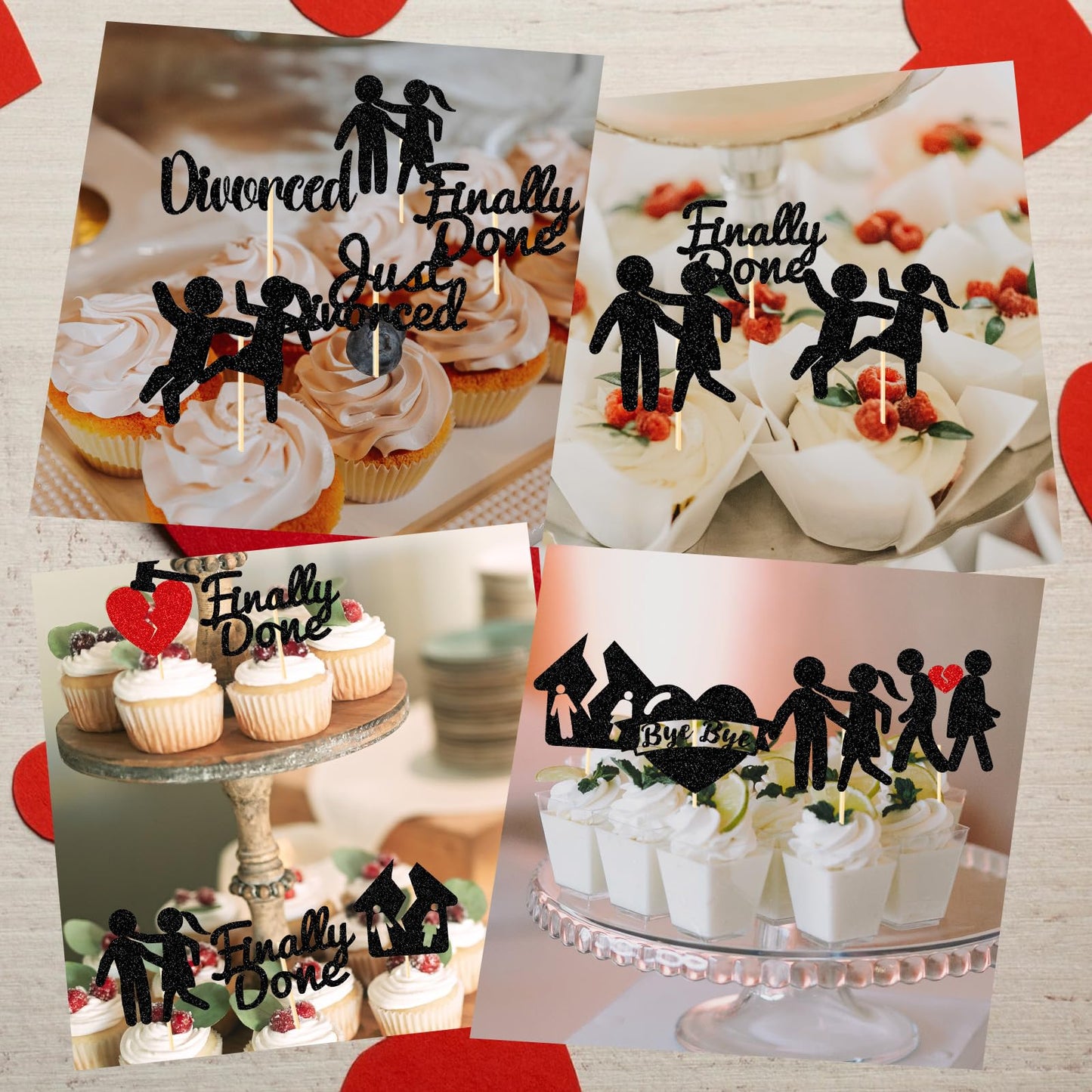 Deorfuy Divorce Party Decorations for Women – 36Pcs Cupcake Toppers for Freedom & Fresh Starts