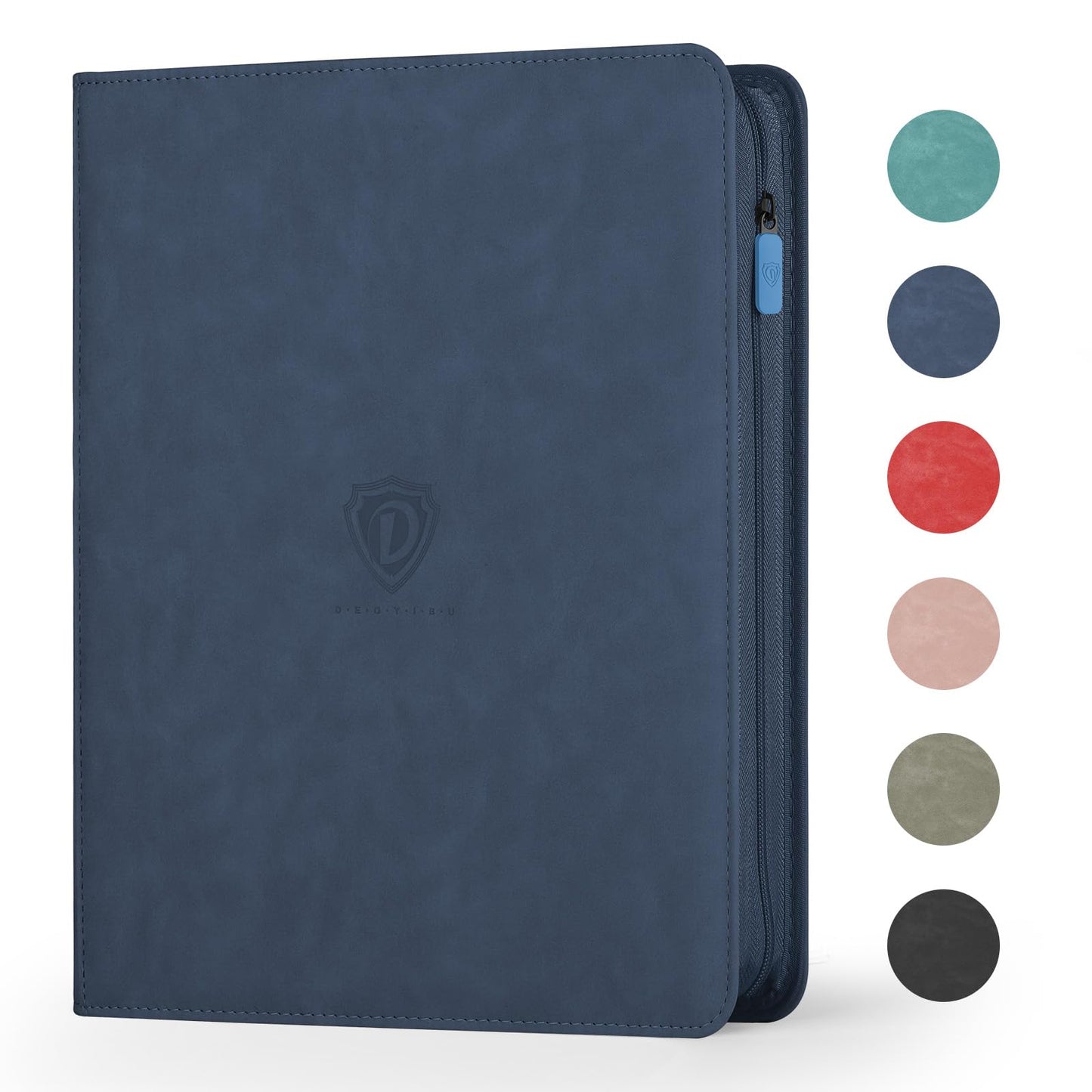 Deoyibu 9 Pocket Card Binder – 360 Card Capacity, Double-Sided, Navy Blue