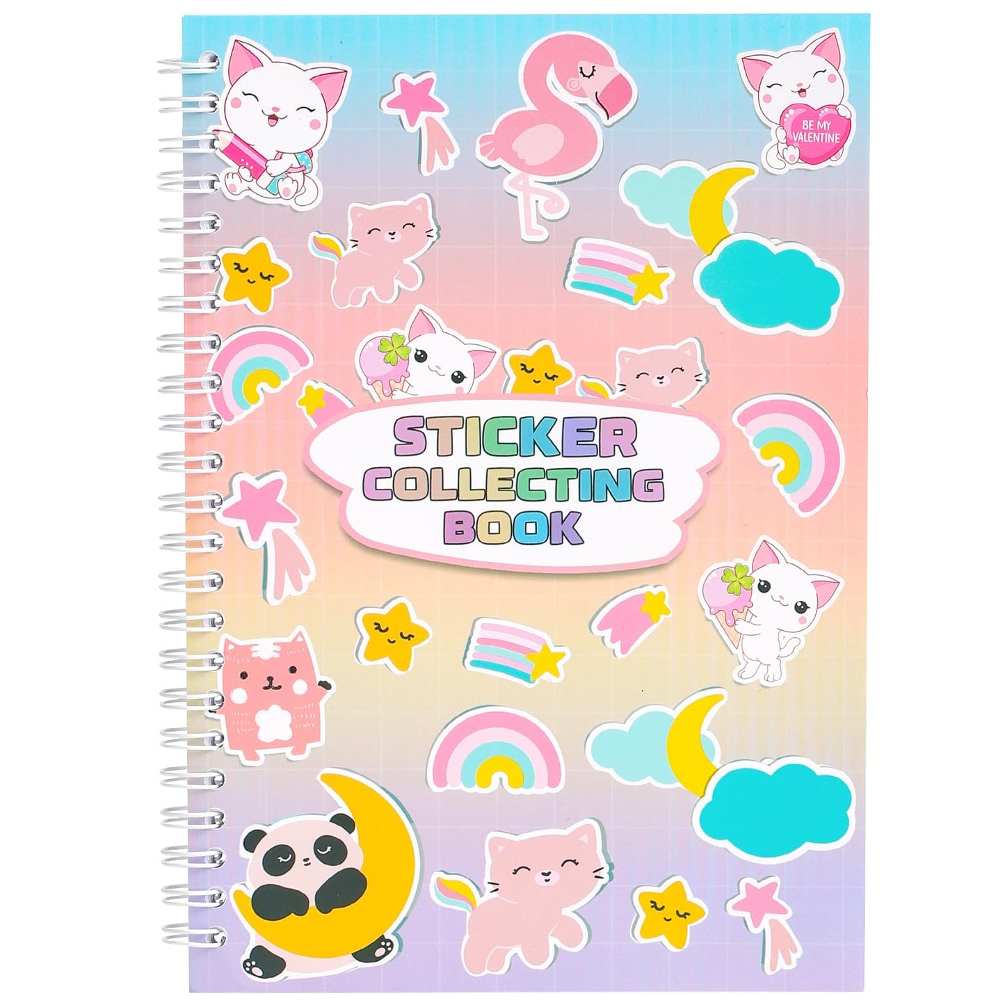 Deqing Warm Reusable A5 Sticker Book with Spatula & Heart Label – Pink