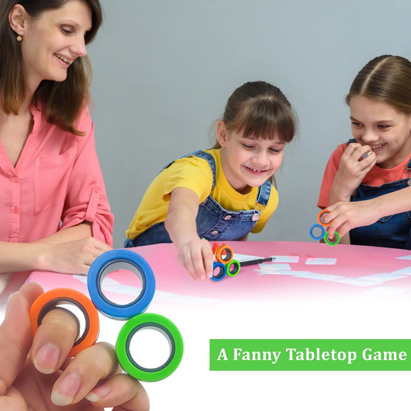 Dermasy Magnetic Rings Fidget Toy 3-Pcs Set – Stress Relief & Focus