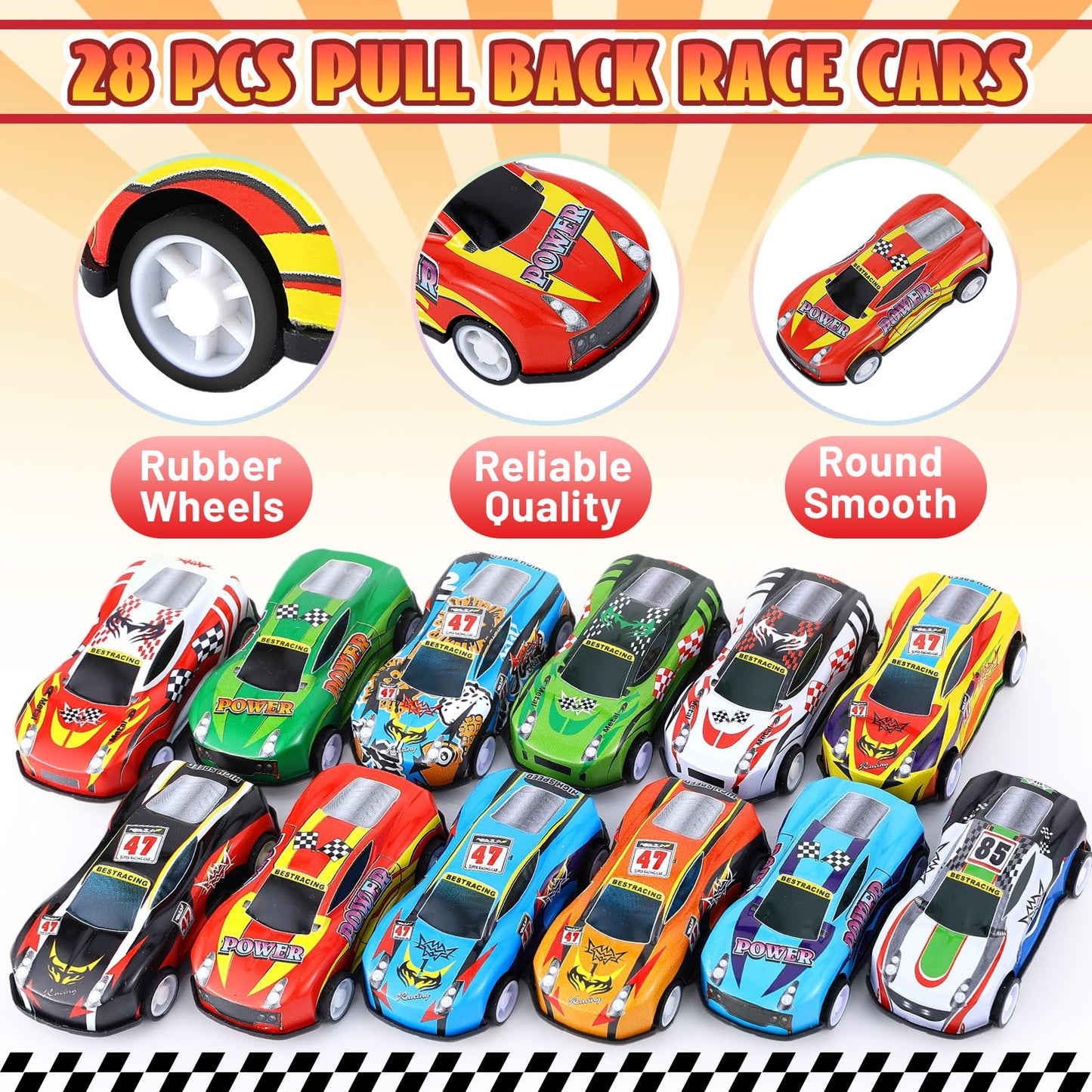 DERTE 140-Piece Pull Back Cars for Kids – Bulk Alloy Mini Race Vehicles