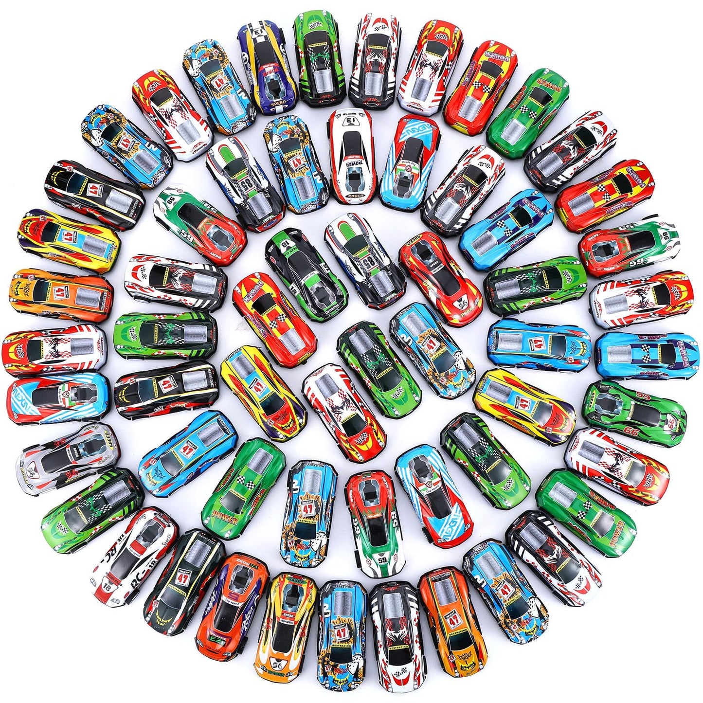 DERTE 280-Piece Pull Back Cars for Kids – Colorful Metal Race Vehicles for Parties & Prizes