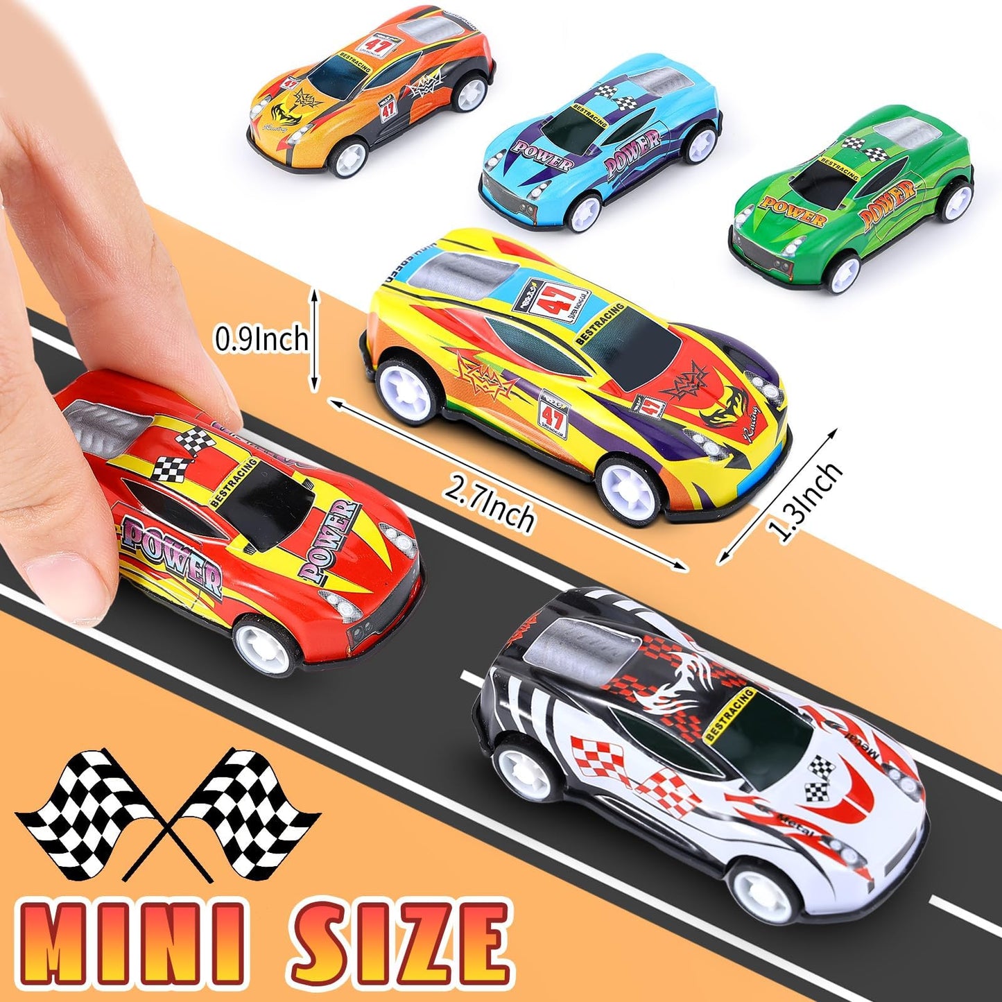 DERTE 280-Piece Pull Back Cars for Kids – Colorful Metal Race Vehicles for Parties & Prizes