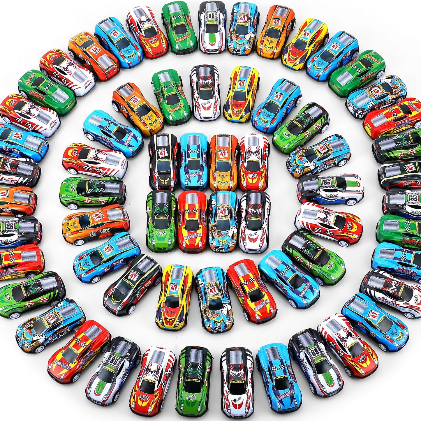 DERTE 140-Piece Pull Back Cars for Kids – Bulk Alloy Mini Race Vehicles