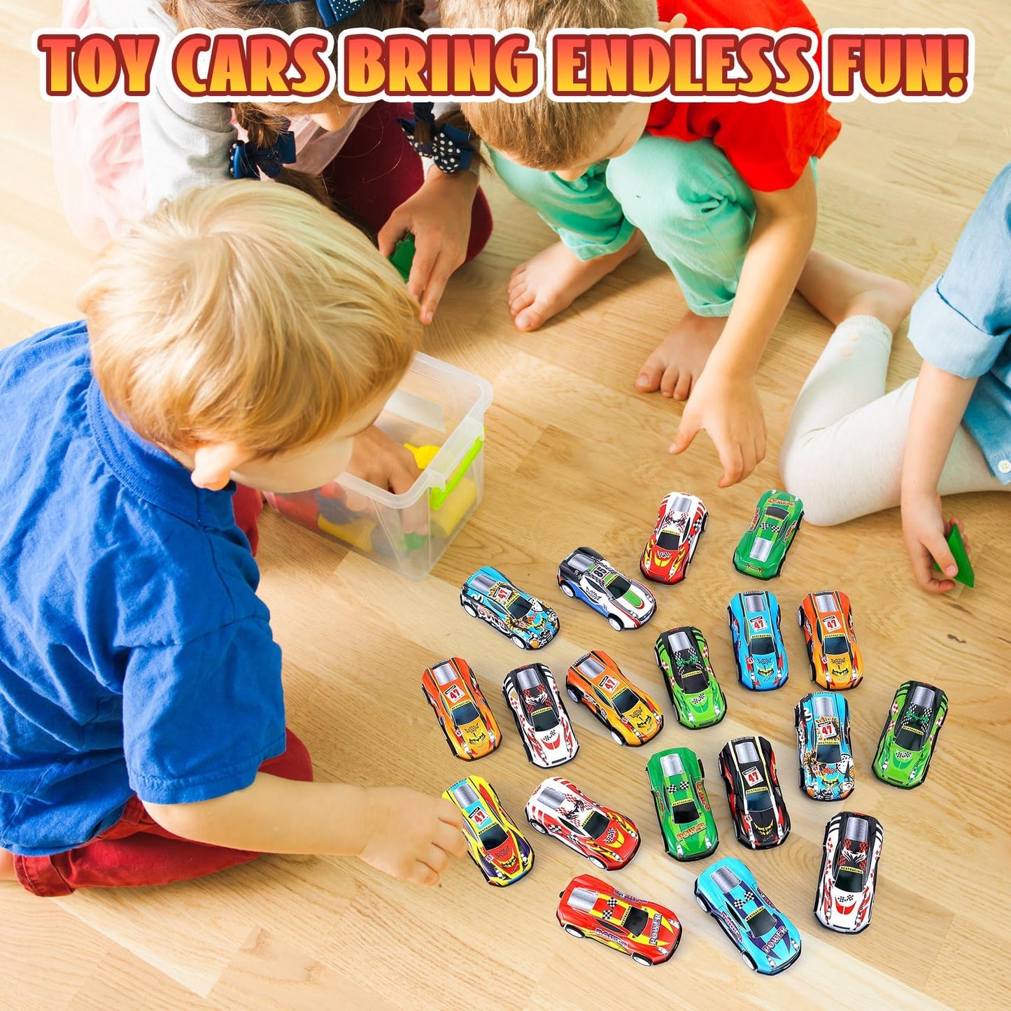 DERTE 280-Piece Pull Back Cars for Kids – Colorful Metal Race Vehicles for Parties & Prizes