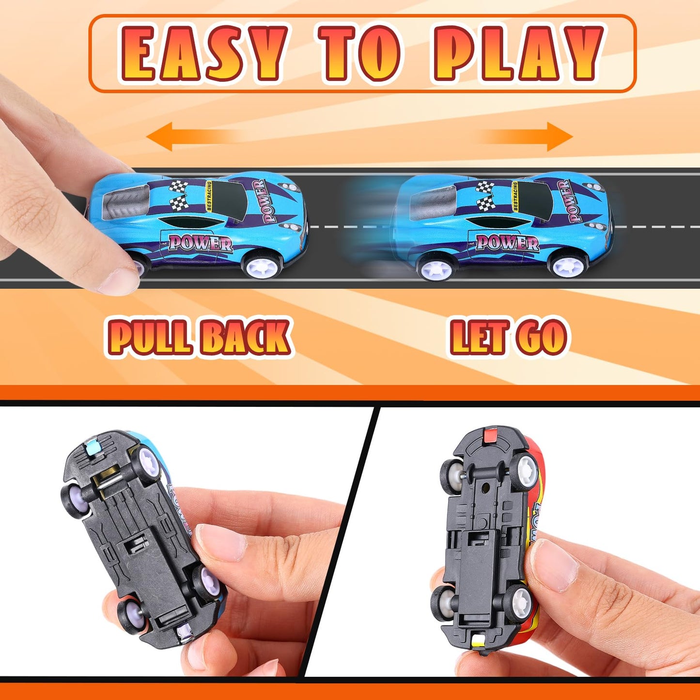 DERTE 140-Piece Pull Back Cars for Kids – Bulk Alloy Mini Race Vehicles