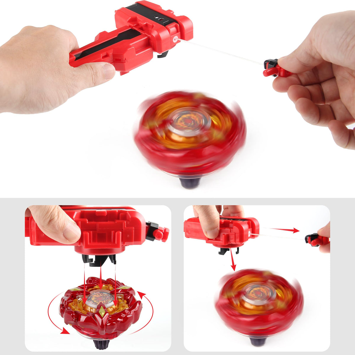 Desamvap Soar Phoenix X-23 9-60GF Deluxe String Launcher & Right-Spin Top Set