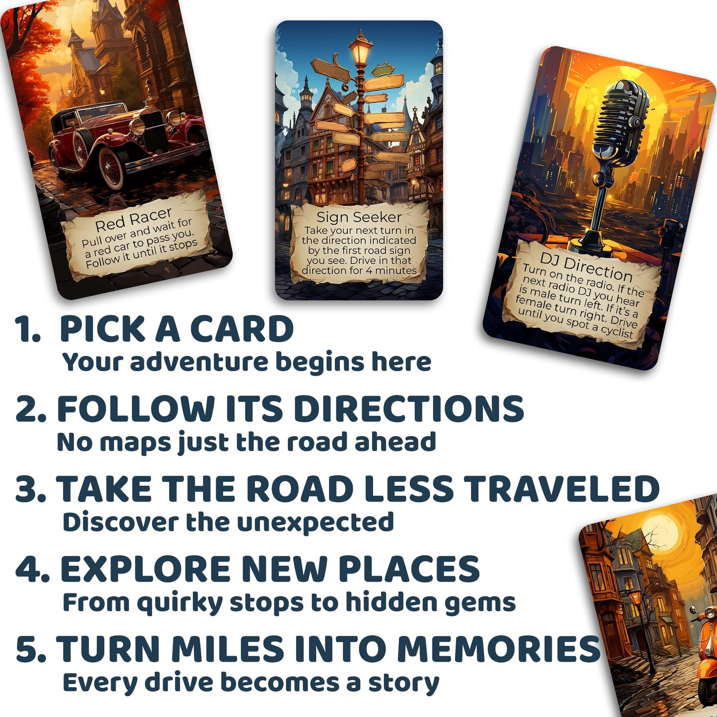 Destination Unknown: Urban Explorer – Road Trip Card Game for Couples, Friends & Families