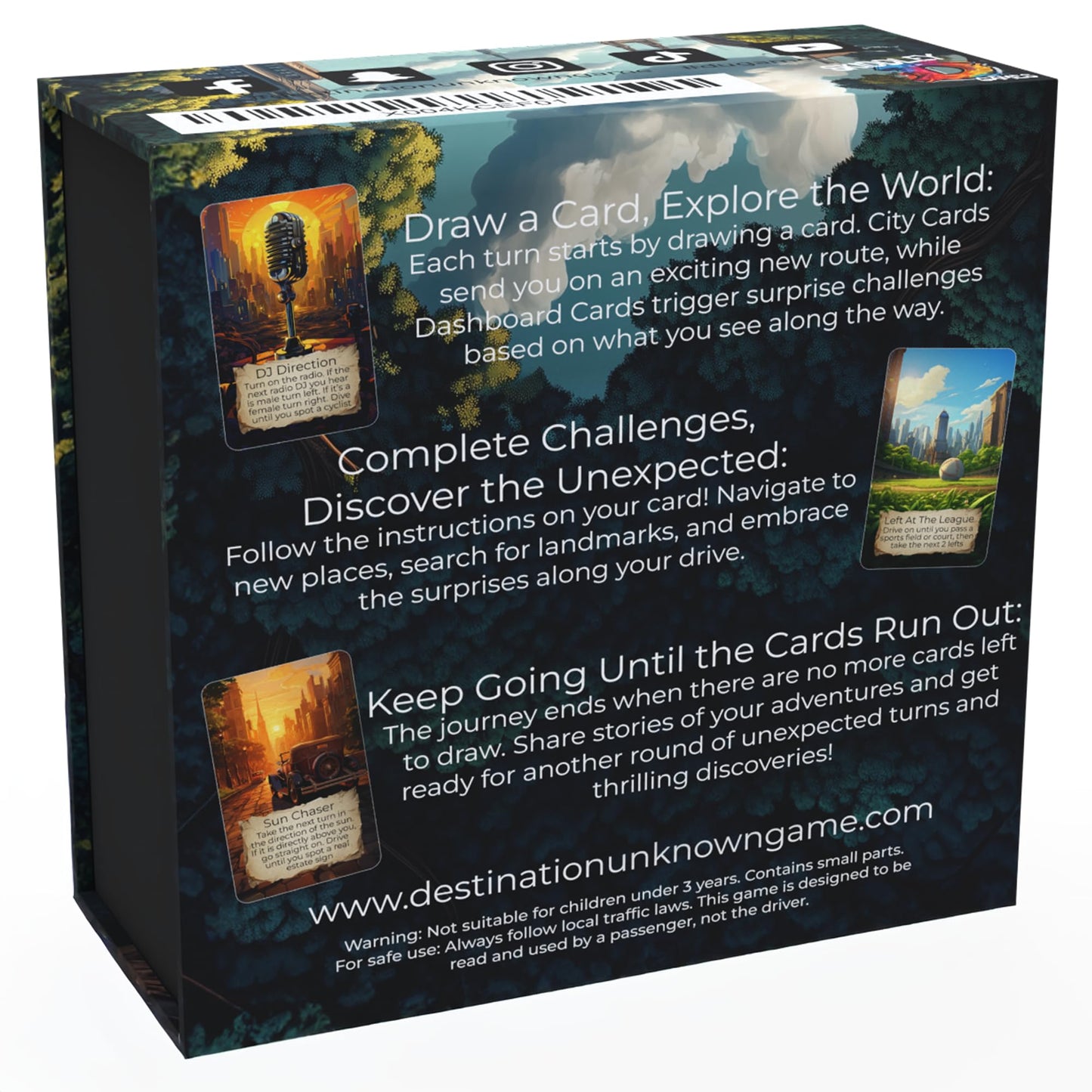 Destination Unknown: Urban Explorer – Road Trip Card Game for Couples, Friends & Families