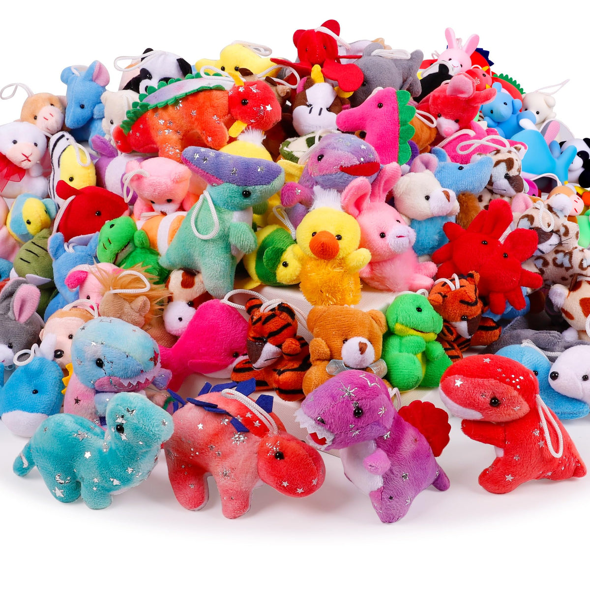 Destlife 72 Pack Mini Plush Toys – 2–4 Inch Soft Plush for Parties, Classroom Rewards, and Claw Machines