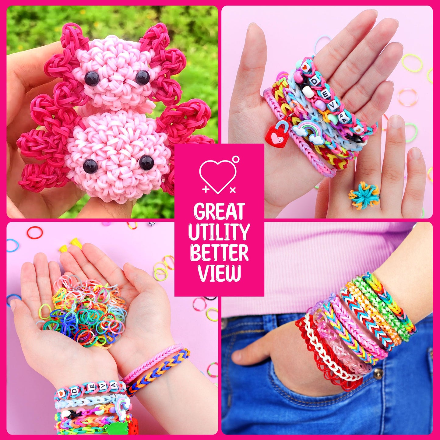 DEVA STASH 2800+ Rubber Band Bracelet Kit — 30 Colours & Tools