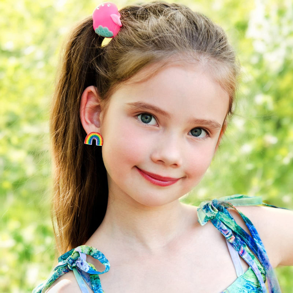 DEVIENG Clip-On Earrings for Girls – Hypoallergenic No Piercing Design, 24-Pair Set for Ages 4-12