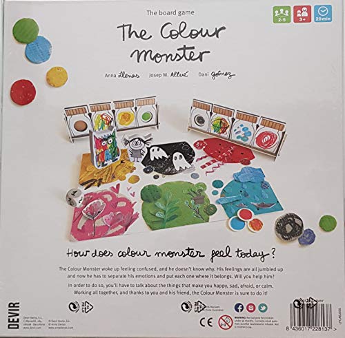 Devir Color Monster: Children's Feelings Game | 2-5 Players | Ages 4+