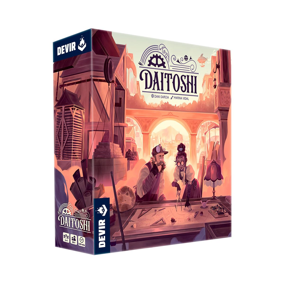Devir Daitoshi Strategy Board Game – Steam-Powered City-Building Adventure