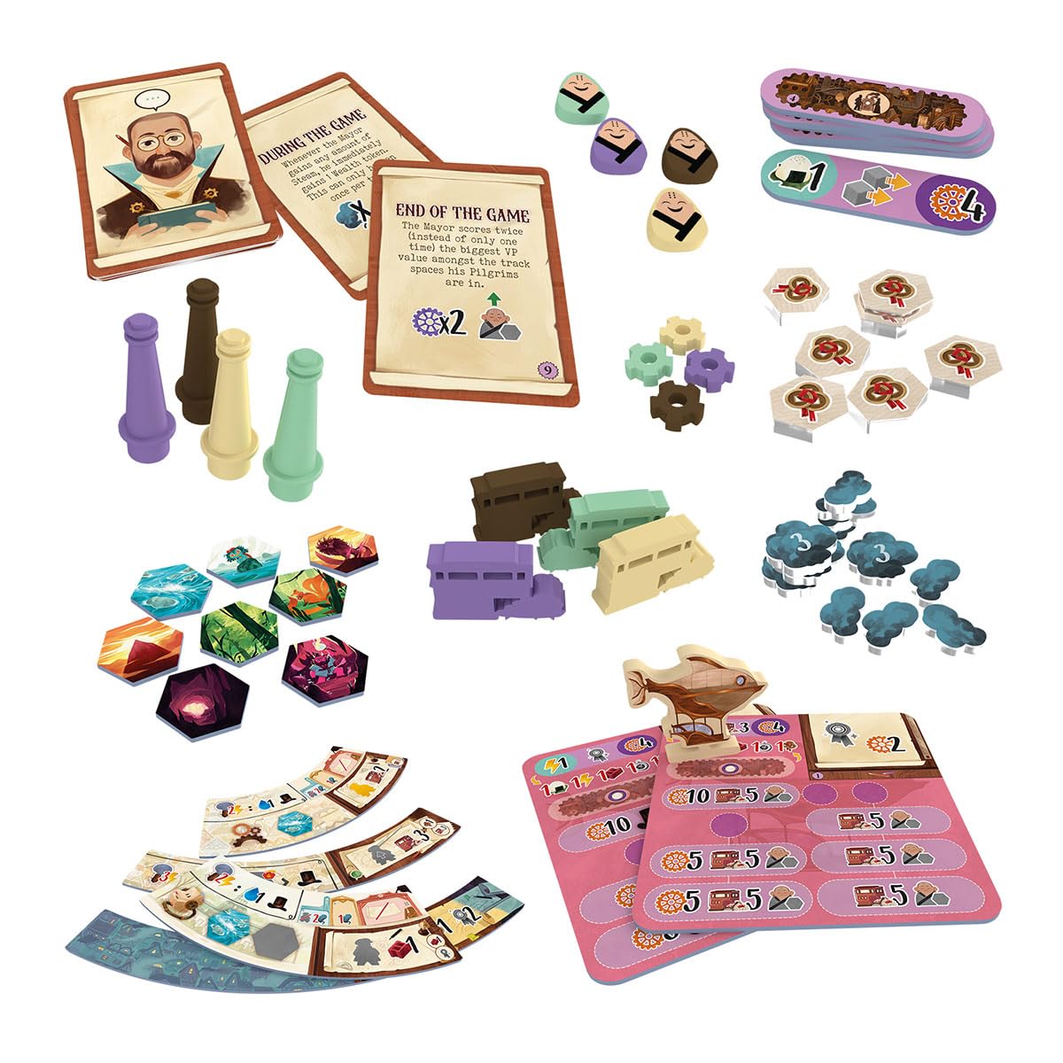 Devir Daitoshi Strategy Board Game – Steam-Powered City-Building Adventure