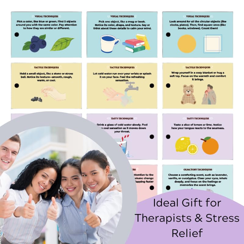 Deyl Cavier Coping Skills Cards – Anxiety & Stress Relief Mindfulness Tools