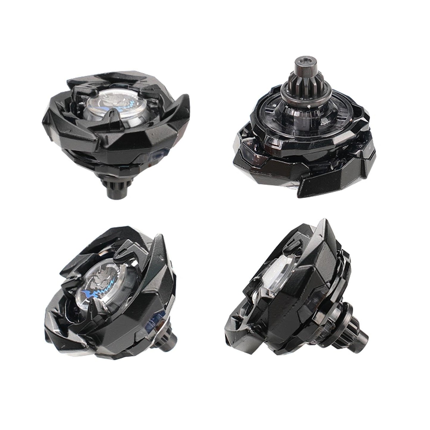DEZAWRTY Gyro X Battle Blade Set - 6 Right Spinning Tops & 2 Launchers | Beystadium Compatible Starter Pack
