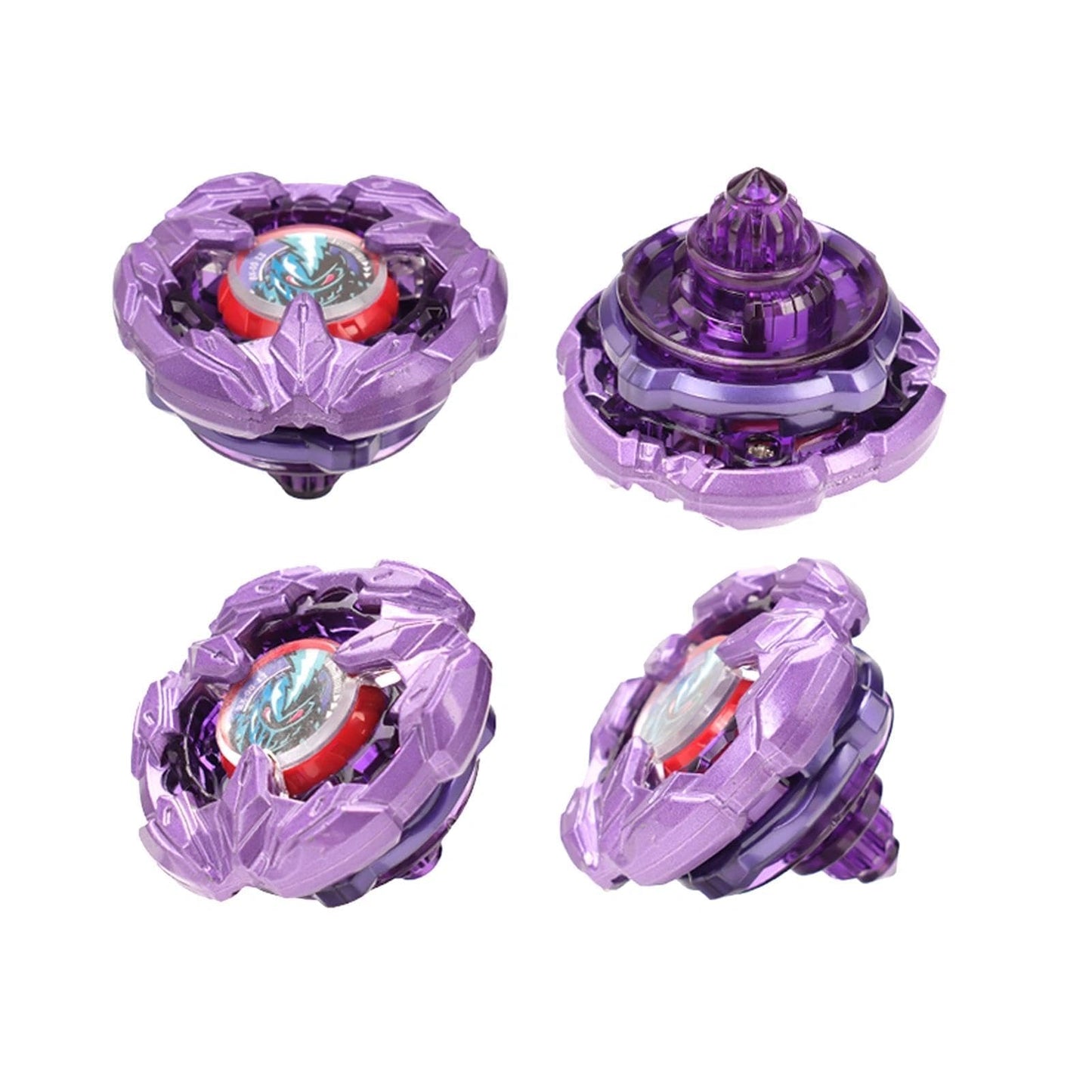 DEZAWRTY Gyro X Battle Blade Set - 6 Right Spinning Tops & 2 Launchers | Beystadium Compatible Starter Pack