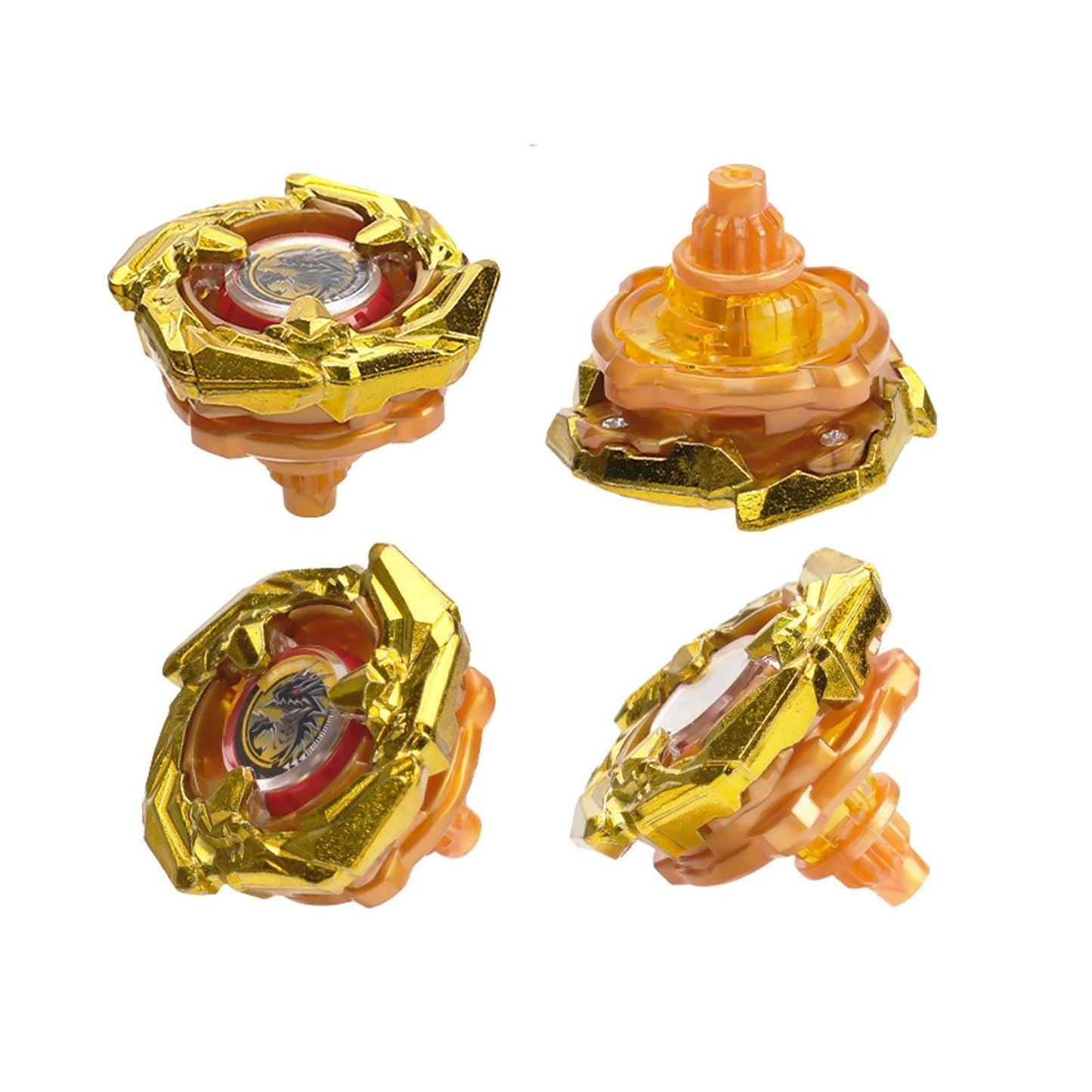 DEZAWRTY Gyro X Battle Blade Set - 6 Right Spinning Tops & 2 Launchers | Beystadium Compatible Starter Pack