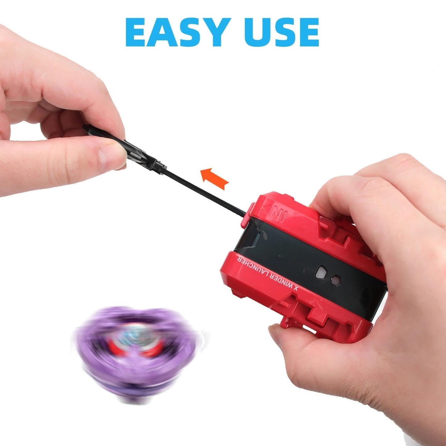 DEZAWRTY Gyro X Battle Blade Set - 6 Right Spinning Tops & 2 Launchers | Beystadium Compatible Starter Pack