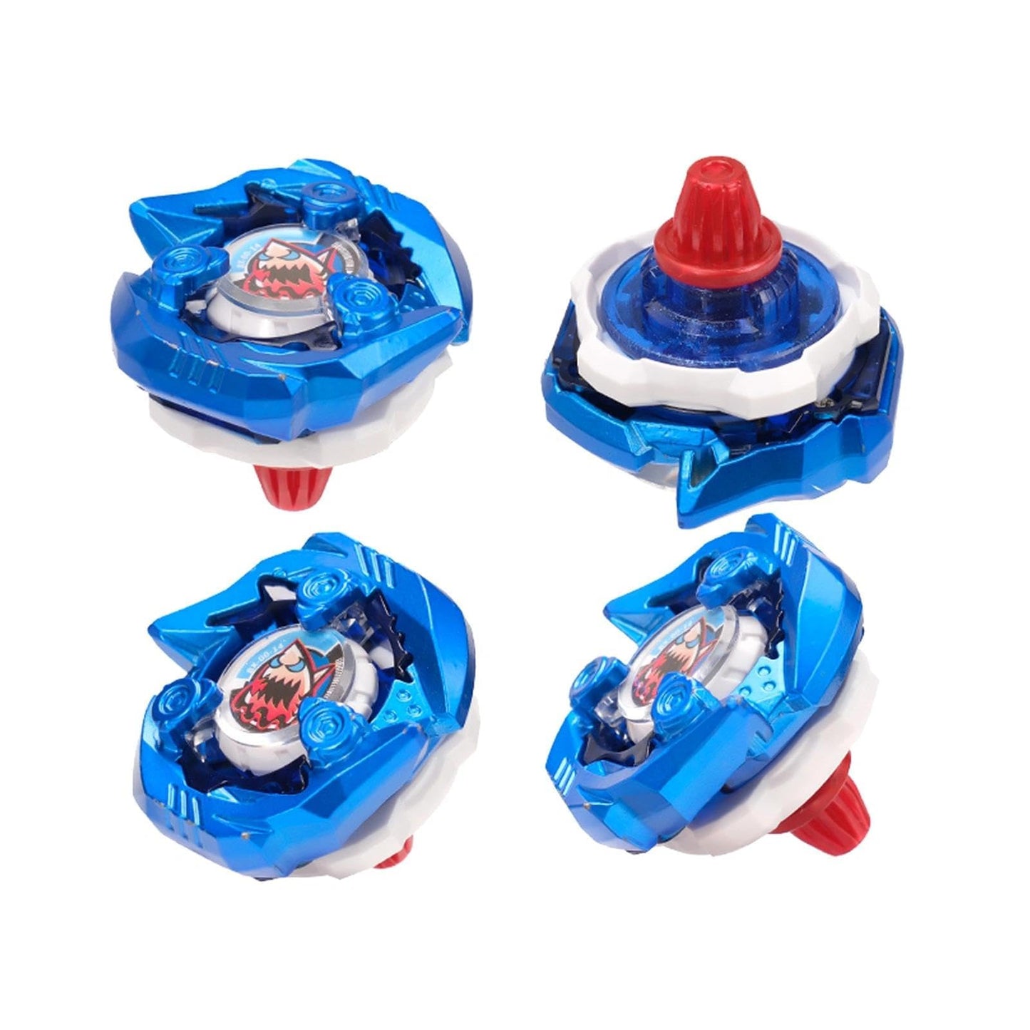DEZAWRTY Gyro X Battle Blade Set - 6 Right Spinning Tops & 2 Launchers | Beystadium Compatible Starter Pack