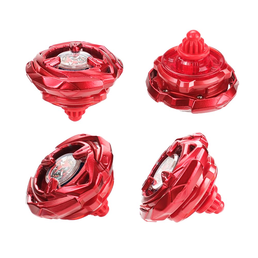 DEZAWRTY Gyro X Set: 4 Right-Spin Tops & 2 Launchers for Beginners | Beystadium Compatible