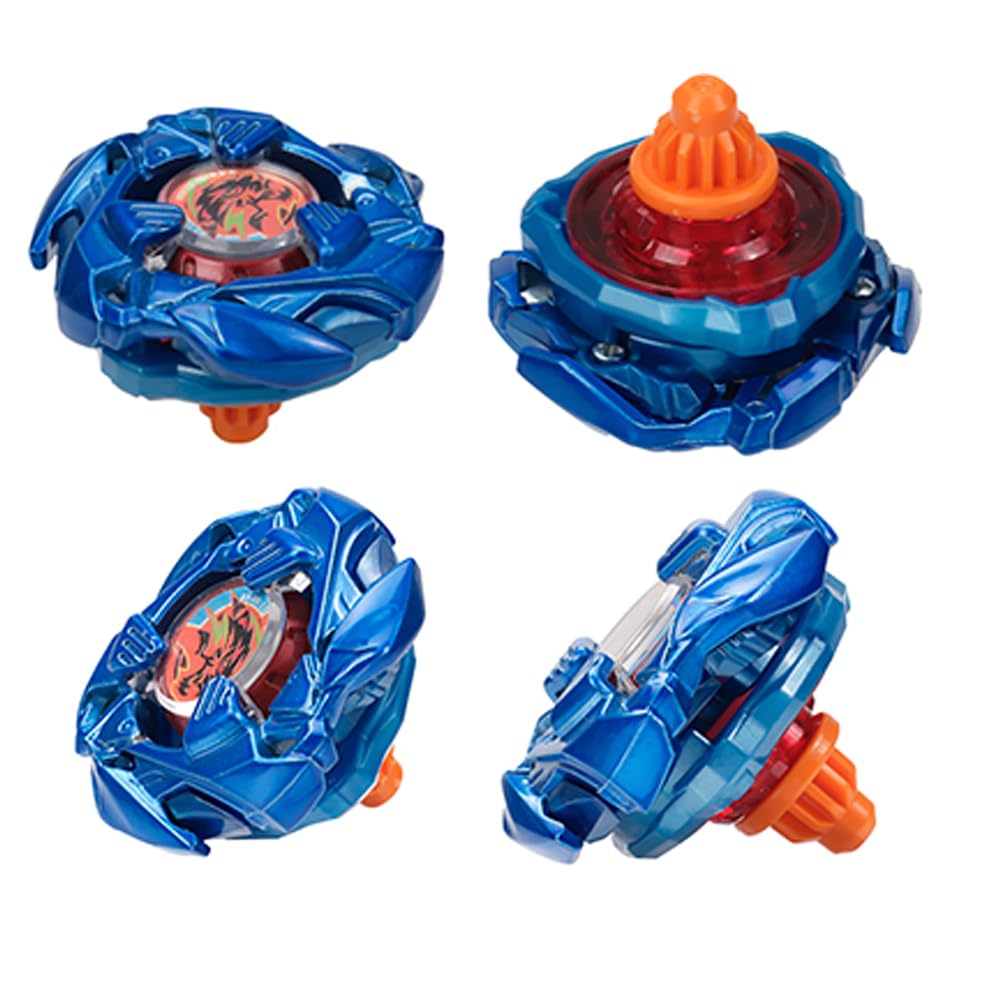 DEZAWRTY Gyro X Set: 4 Right-Spin Tops & 2 Launchers for Beginners | Beystadium Compatible
