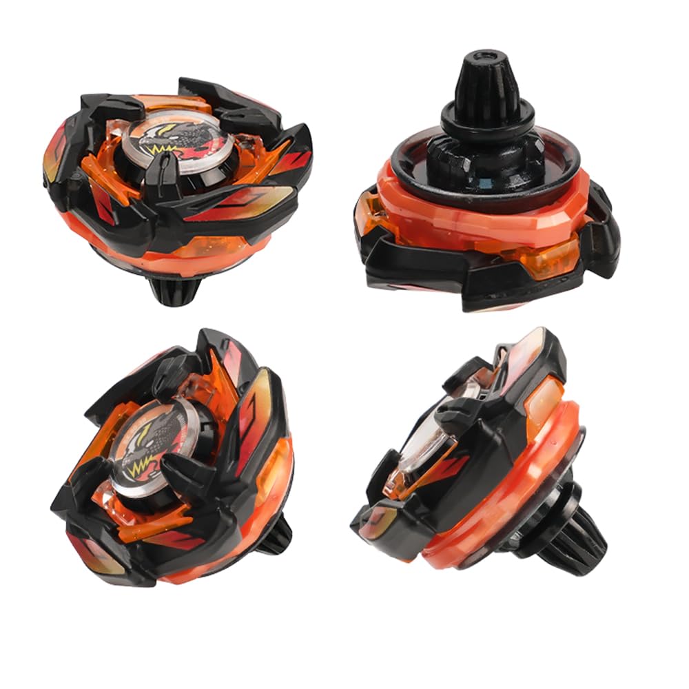 DEZAWRTY Gyro X Set: 4 Right-Spin Tops & 2 Launchers for Beginners | Beystadium Compatible