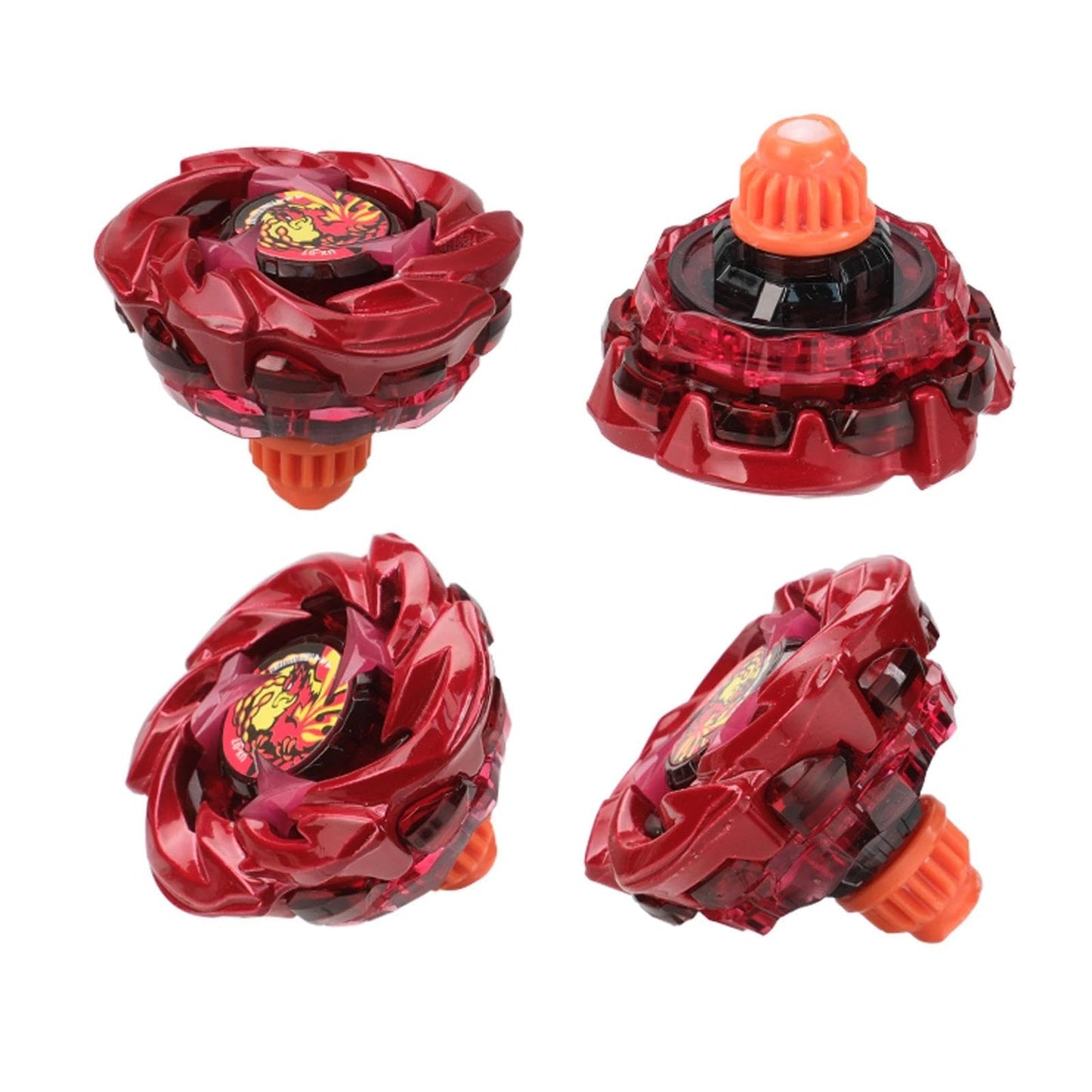 DEZAWRTY Gyro X Battle Blade Set - 6 Right Spinning Tops & 2 Launchers | Beystadium Compatible Starter Pack