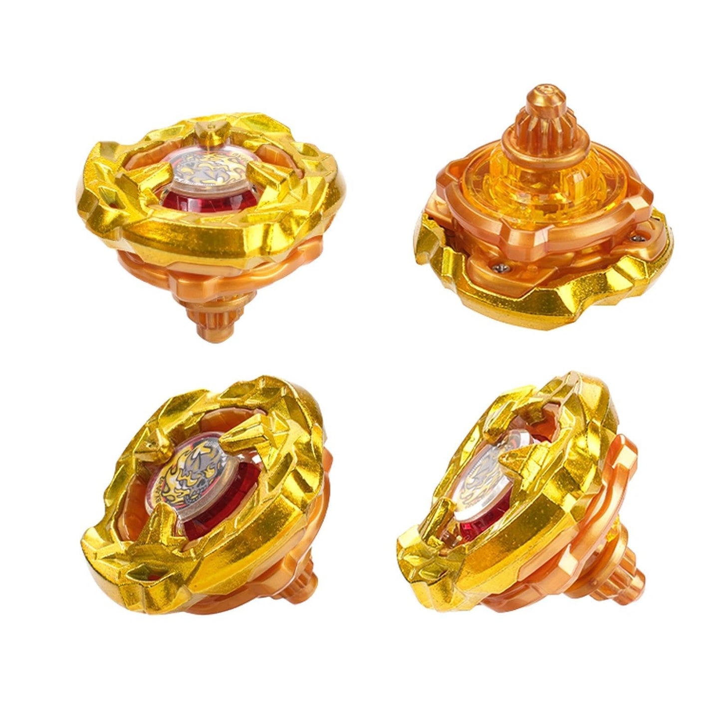 DEZAWRTY Gyro X Battle Blade Set - 6 Right Spinning Tops & 2 Launchers | Beystadium Compatible Starter Pack