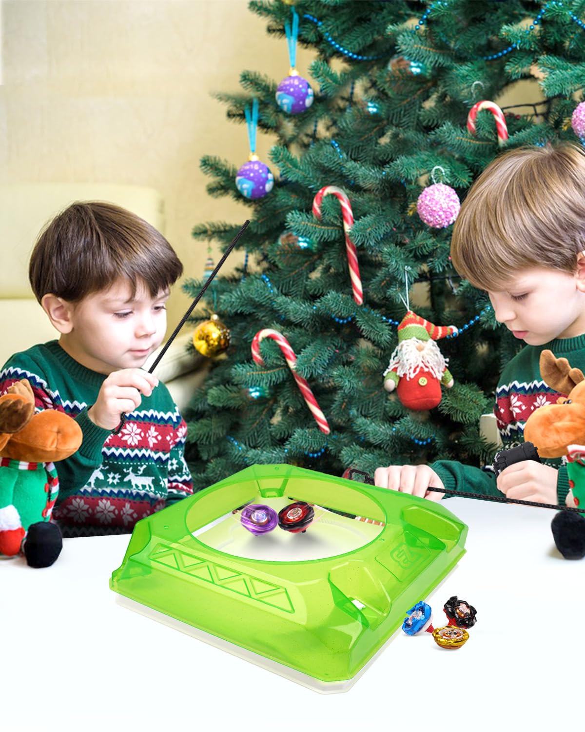 DEZAWRTY X Stadium Battle Set — 6 Tops, 2 Launchers, X-Celeration Arena