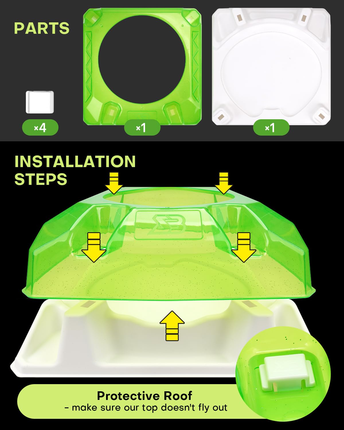 DEZAWRTY X Stadium Battle Set — 6 Tops, 2 Launchers, X-Celeration Arena