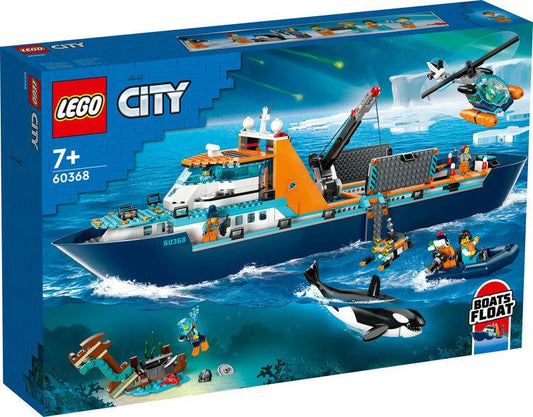Lego City 60368 Artic Explorer Ship Floatable Toy Boat for Ages 7 & Up