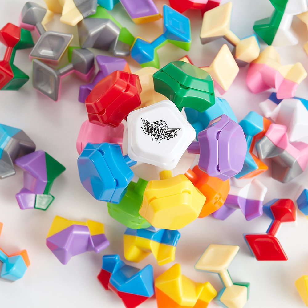 D-FantiX Cyclone Boys Megaminx Stickerless Speed Cube – Pentagonal Dodecahedron Puzzle