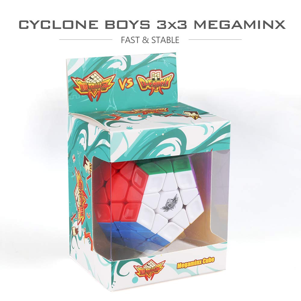 D-FantiX Cyclone Boys Megaminx Stickerless Speed Cube – Pentagonal Dodecahedron Puzzle
