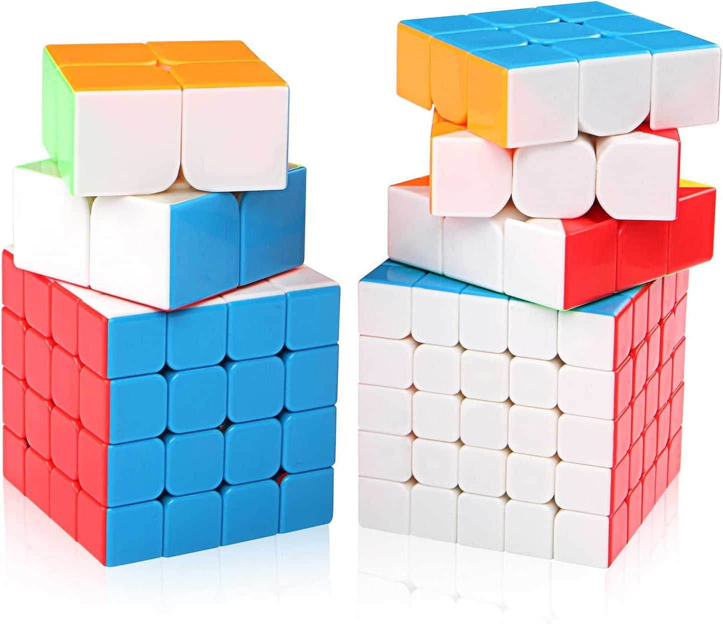 D-FantiX Speed Cube Set – Meilong MF2S MF3S MF4S MF5S Stickerless Cubes in Gift Box