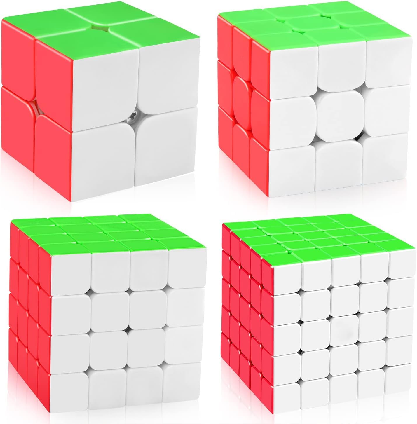 D-FantiX Speed Cube Set – Meilong MF2S MF3S MF4S MF5S Stickerless Cubes in Gift Box