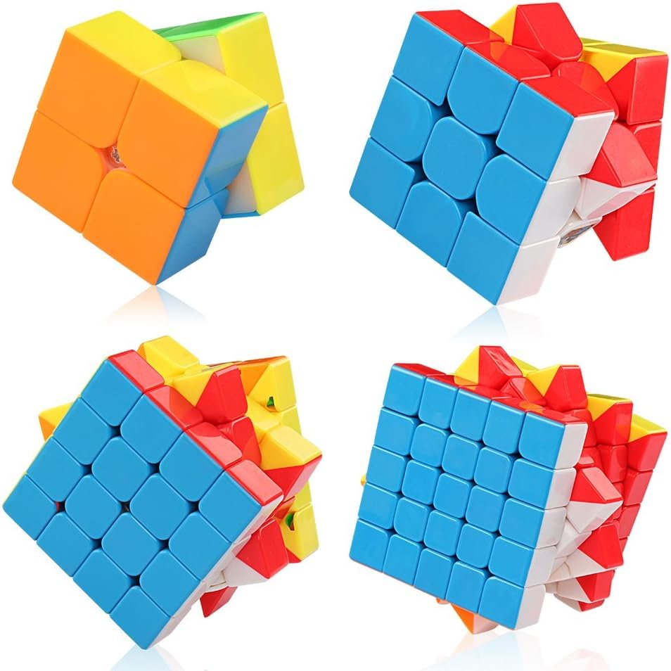 D-FantiX Speed Cube Set – Meilong MF2S MF3S MF4S MF5S Stickerless Cubes in Gift Box
