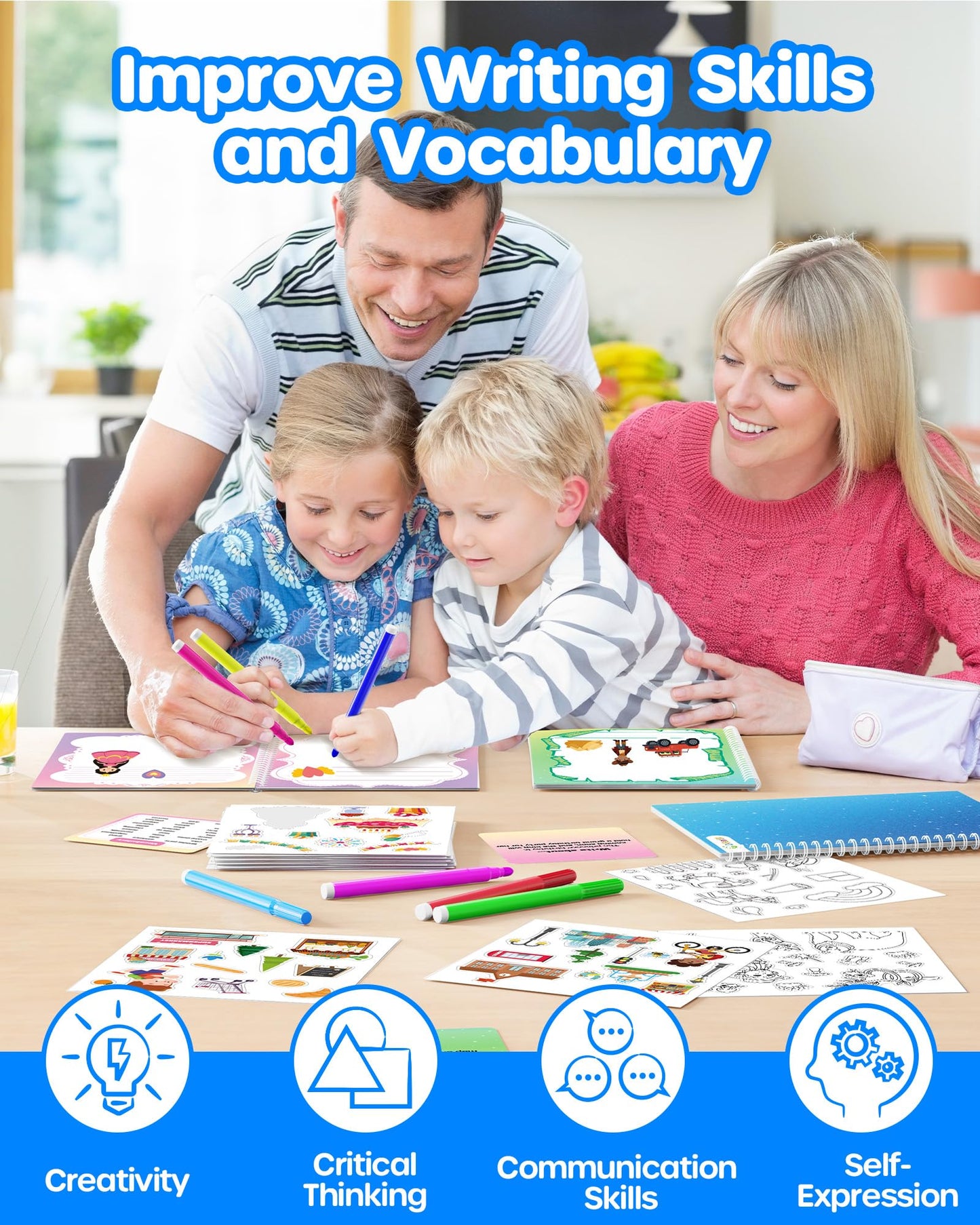 D-FantiX My Storybook Art Kit — Creative Writing & Drawing Activity Set for Kids 5-12