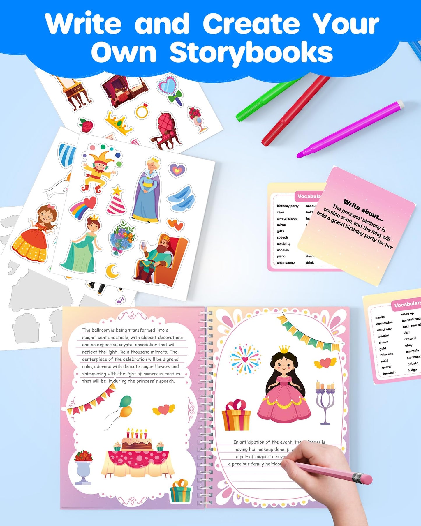 D-FantiX My Storybook Art Kit — Creative Writing & Drawing Activity Set for Kids 5-12