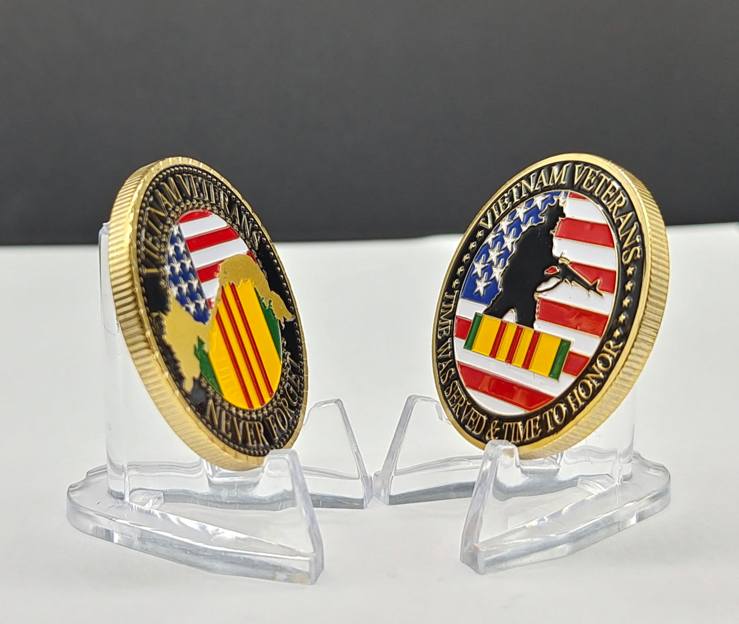 US Military Vietnam Veterans Gold Plated Challenge Coin – Thank You for Your Service Gift | DFFDFF