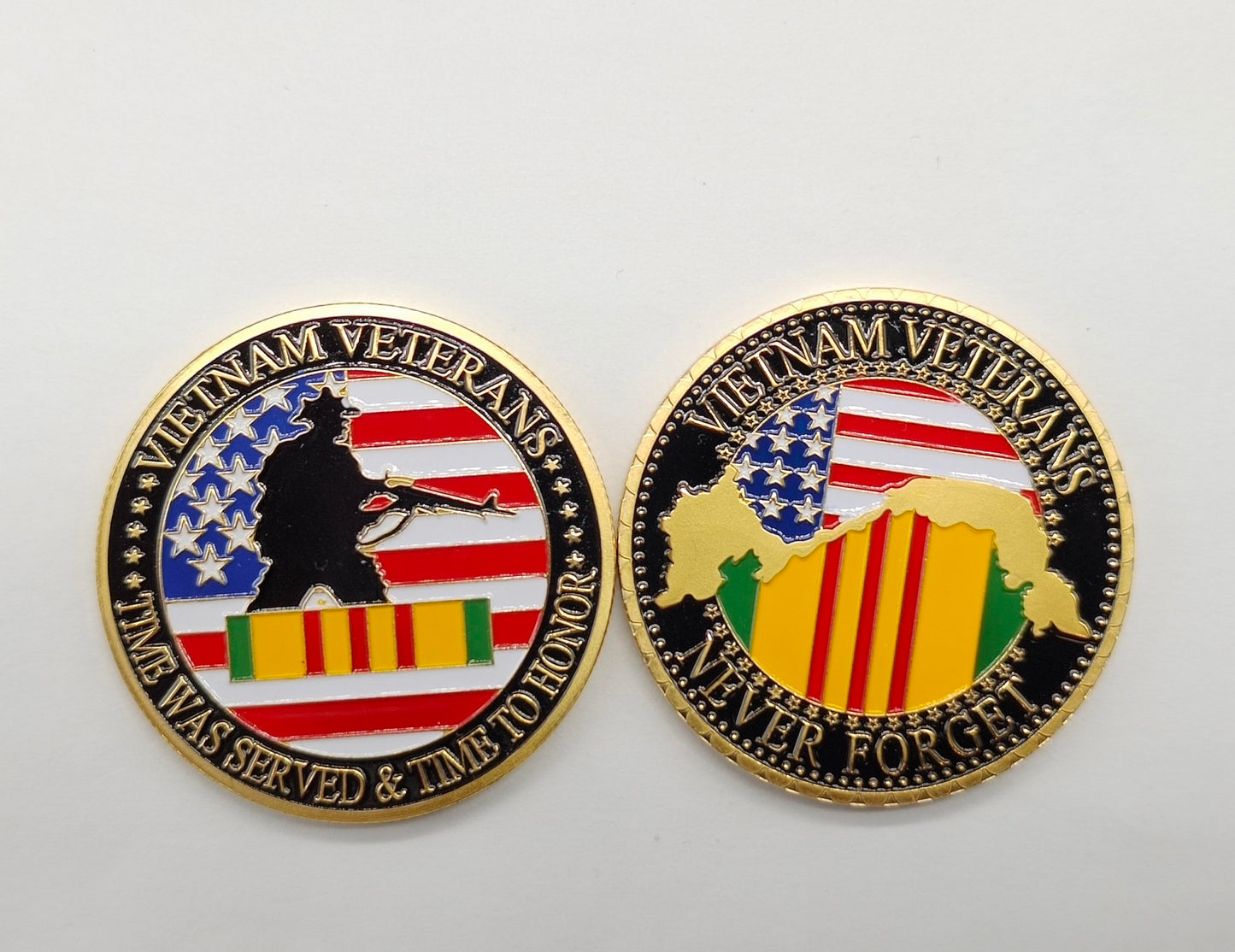 US Military Vietnam Veterans Gold Plated Challenge Coin – Thank You for Your Service Gift | DFFDFF